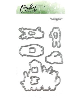 Picket Fence Studios Lots of Christmas Cheer 4x8 Inch Dies (C-128D) (OUTLET)