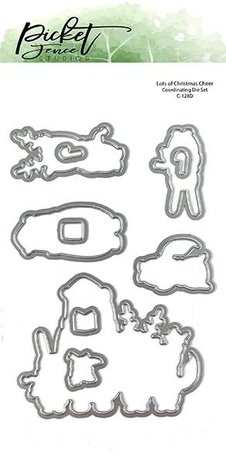 Picket Fence Studios Lots of Christmas Cheer 4x8 Inch Dies (C-128D) (OUTLET)