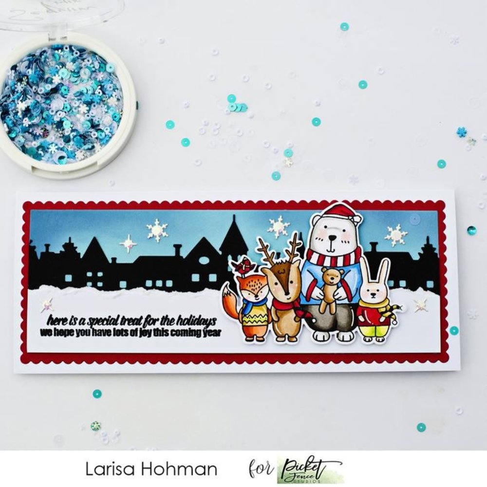 Picket Fence Studios Lots of Christmas Cheer 4x8 Inch Dies (C-128D) (OUTLET)