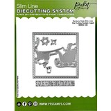 Picket Fence Studios Santa is Here Slim Line 4x4 Inch Die Cutting System Insert (SDCS-124) (OUTLET)