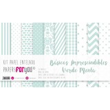Papers For You Basicos Imprescindibles Verde Menta Canvas Scrap Pack (10 pcs) (PFY-3951) (DISCONTINUED)