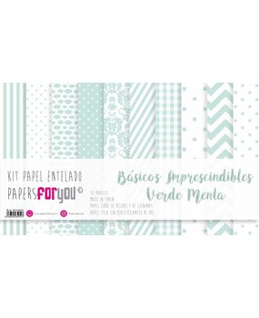 Papers For You Basicos Imprescindibles Verde Menta Canvas Scrap Pack (10 pcs) (PFY-3951) (DISCONTINUED)