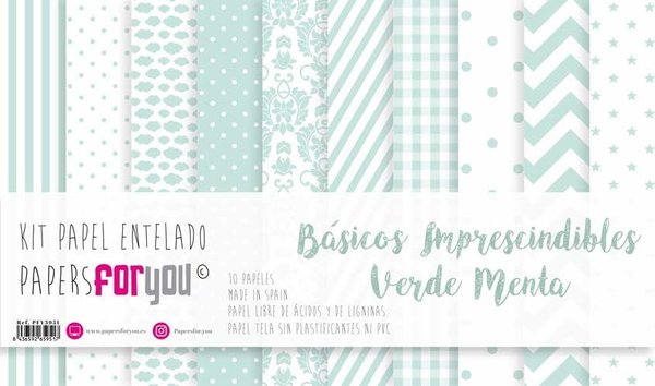 Papers For You Basicos Imprescindibles Verde Menta Canvas Scrap Pack (10 pcs) (PFY-3951) (DISCONTINUED) Papers For You Basicos Imprescindibles Verde Menta Canvas Scrap Pack (10 pcs) (PFY-3951) (DISCONTINUED)