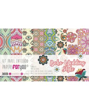 Papers For You Boho Wedding Style Canvas Scrap Pack (8pcs) (PFY-3231) (DISCONTINUED)