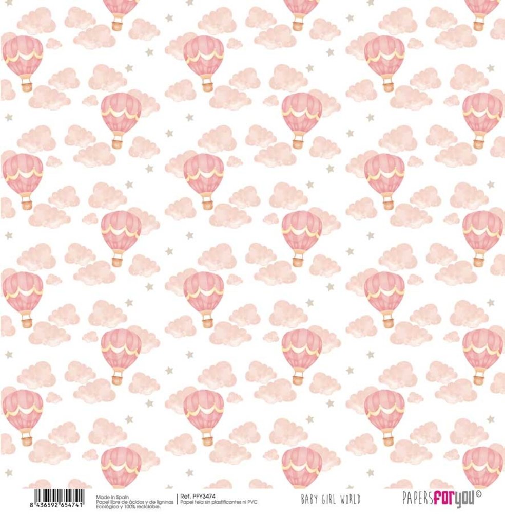 Papers For You Baby Girl World Canvas Scrap Pack (8pcs) (PFY-3472) (DISCONTINUED)