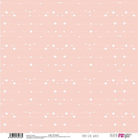 Papers For You Baby Girl World Canvas Scrap Pack (8pcs) (PFY-3472) (DISCONTINUED)