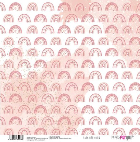 Papers For You Baby Girl World Canvas Scrap Pack (8pcs) (PFY-3472) (DISCONTINUED)