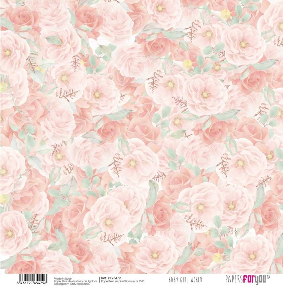 Papers For You Baby Girl World Canvas Scrap Pack (8pcs) (PFY-3472) (DISCONTINUED)