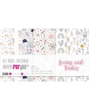 Papers For You Loving and Tender Canvas Scrap Pack (8pcs) (PFY-4207) (DISCONTINUED)