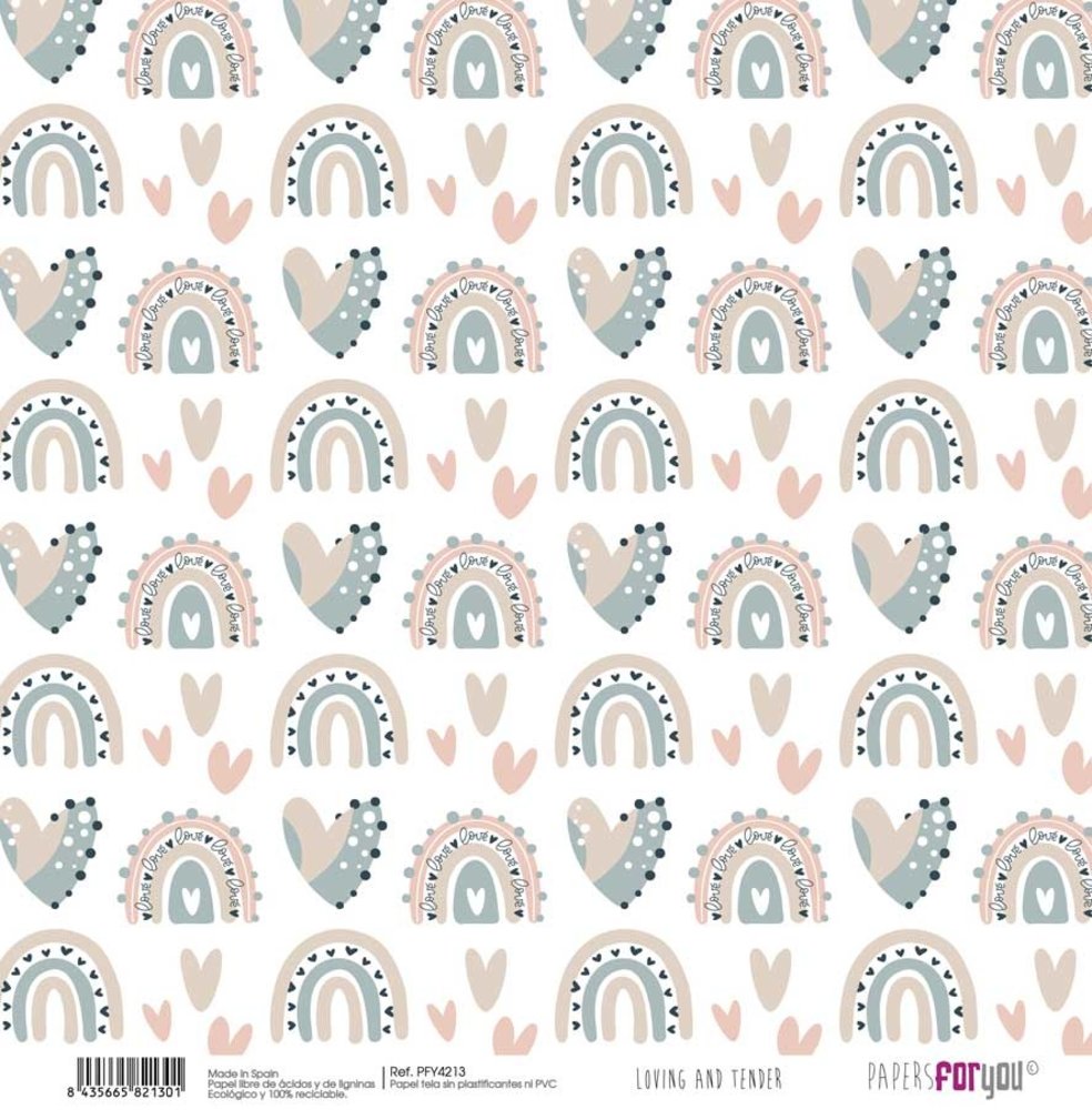 Papers For You Loving and Tender Canvas Scrap Pack (8pcs) (PFY-4207) (DISCONTINUED)