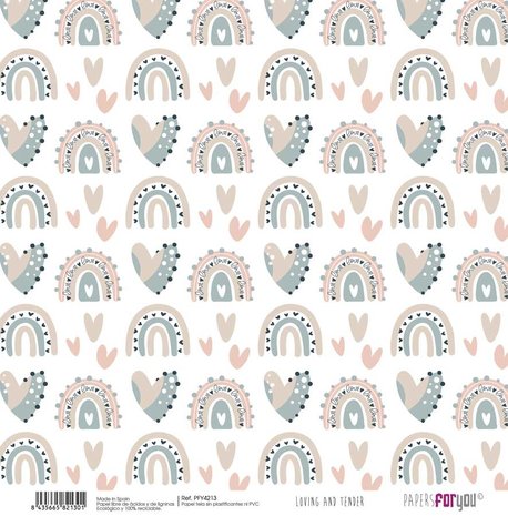 Papers For You Loving and Tender Canvas Scrap Pack (8pcs) (PFY-4207) (DISCONTINUED)