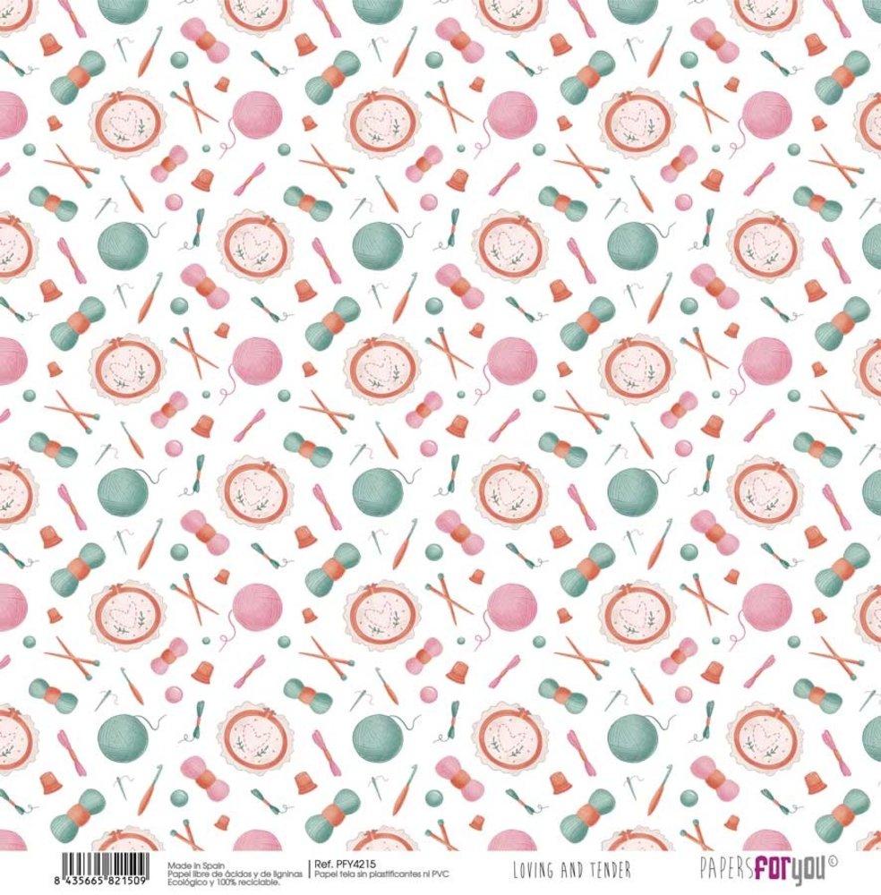 Papers For You Loving and Tender Canvas Scrap Pack (8pcs) (PFY-4207) (DISCONTINUED)