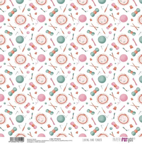 Papers For You Loving and Tender Canvas Scrap Pack (8pcs) (PFY-4207) (DISCONTINUED)