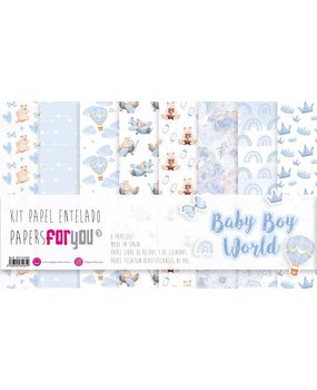 Papers For You Baby Boy World Canvas Scrap Pack (8pcs) (PFY-3481) (DISCONTINUED)