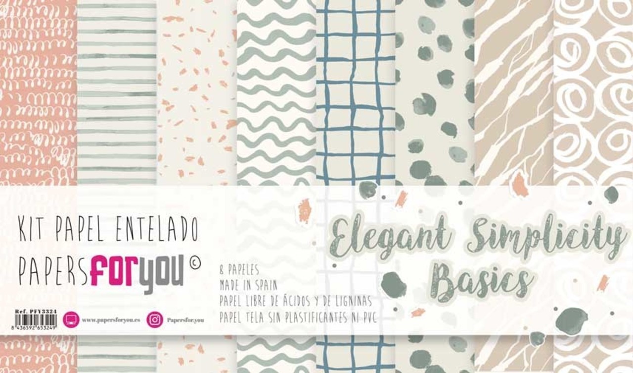 Papers For You Elegant Simplicity Basics Canvas Scrap Pack (8pcs) (PFY-3324) (DISCONTINUED) Papers For You Elegant Simplicity Basics Canvas Scrap Pack (8pcs) (PFY-3324) (DISCONTINUED)