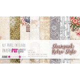 Papers For You Steampunk Retro Style Canvas Scrap Pack (8pcs) (PFY-4058) (DISCONTINUED)
