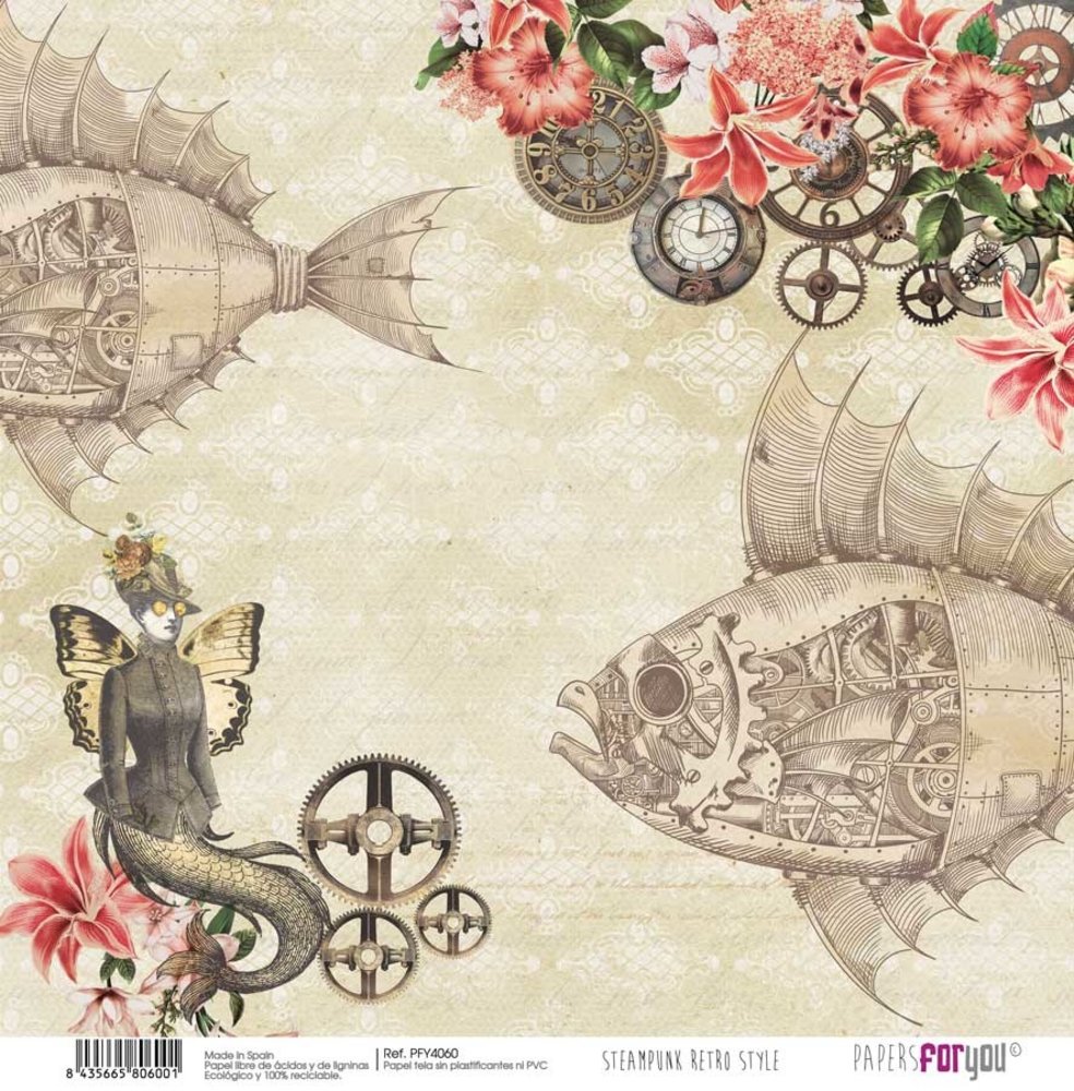 Papers For You Steampunk Retro Style Canvas Scrap Pack (8pcs) (PFY-4058) (DISCONTINUED) Papers For You Steampunk Retro Style Canvas Scrap Pack (8pcs) (PFY-4058) (DISCONTINUED)