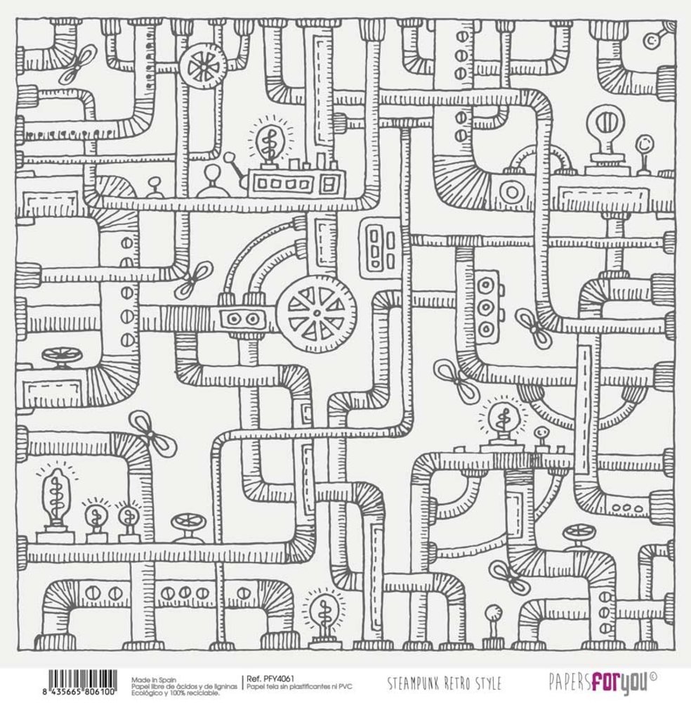 Papers For You Steampunk Retro Style Canvas Scrap Pack (8pcs) (PFY-4058) (DISCONTINUED) Papers For You Steampunk Retro Style Canvas Scrap Pack (8pcs) (PFY-4058) (DISCONTINUED)