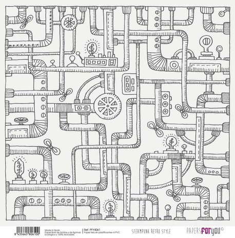Papers For You Steampunk Retro Style Canvas Scrap Pack (8pcs) (PFY-4058) (DISCONTINUED) Papers For You Steampunk Retro Style Canvas Scrap Pack (8pcs) (PFY-4058) (DISCONTINUED)