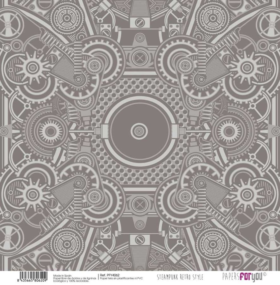 Papers For You Steampunk Retro Style Canvas Scrap Pack (8pcs) (PFY-4058) (DISCONTINUED) Papers For You Steampunk Retro Style Canvas Scrap Pack (8pcs) (PFY-4058) (DISCONTINUED)