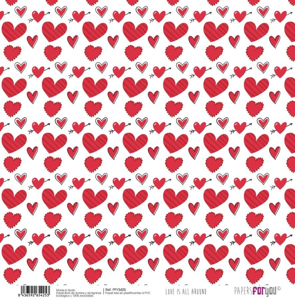 Papers For You Love Is All Around Canvas Scrap Pack (6pcs) (PFY-3415) (DISCONTINUED)