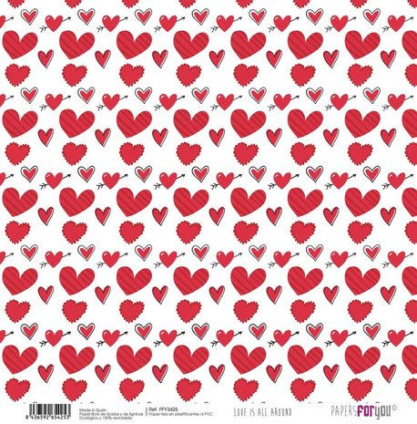 Papers For You Love Is All Around Canvas Scrap Pack (6pcs) (PFY-3415) (DISCONTINUED)