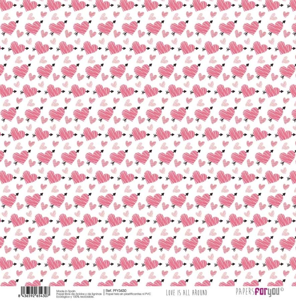 Papers For You Love Is All Around Canvas Scrap Pack (6pcs) (PFY-3415) (DISCONTINUED)