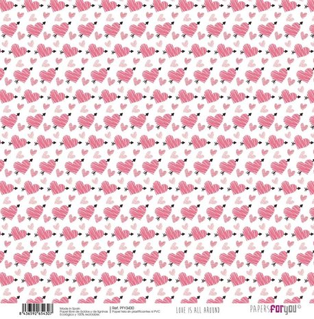 Papers For You Love Is All Around Canvas Scrap Pack (6pcs) (PFY-3415) (DISCONTINUED)