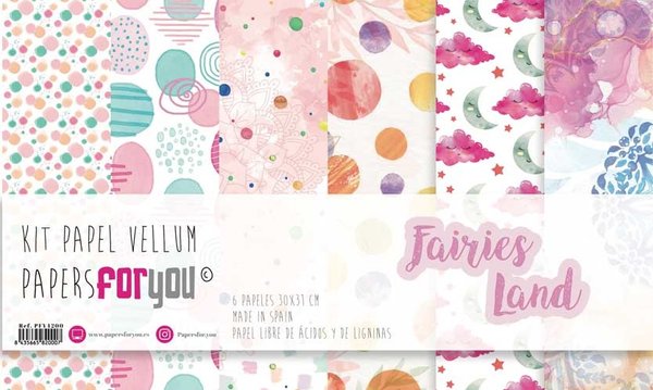 Papers For You Fairies Land Vellum Paper Pack (6pcs) (PFY-4200) (DISCONTINUED)