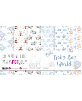 Papers For You Baby Boy World Vellum Paper Pack (6pcs) (PFY-3557) (DISCONTINUED)