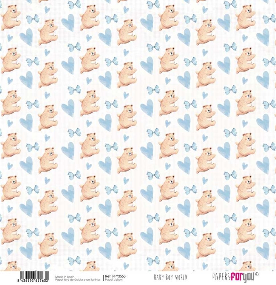 Papers For You Baby Boy World Vellum Paper Pack (6pcs) (PFY-3557) (DISCONTINUED)