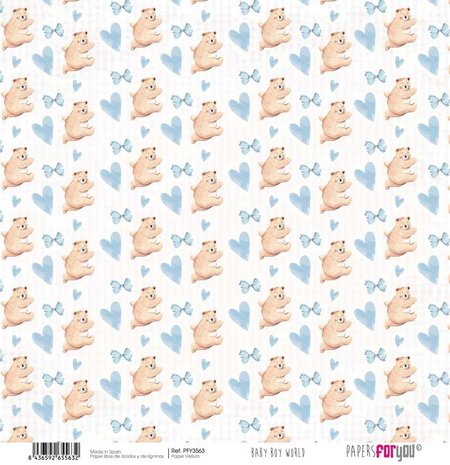 Papers For You Baby Boy World Vellum Paper Pack (6pcs) (PFY-3557) (DISCONTINUED)