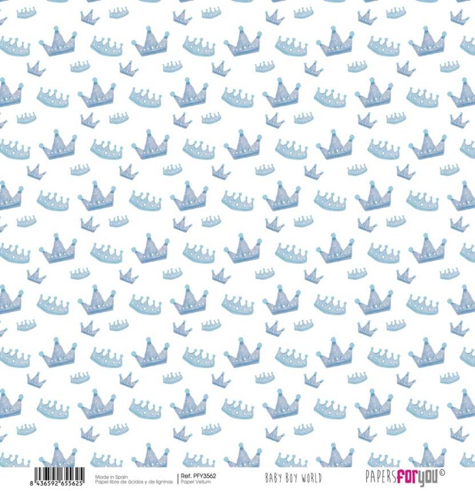 Papers For You Baby Boy World Vellum Paper Pack (6pcs) (PFY-3557) (DISCONTINUED)