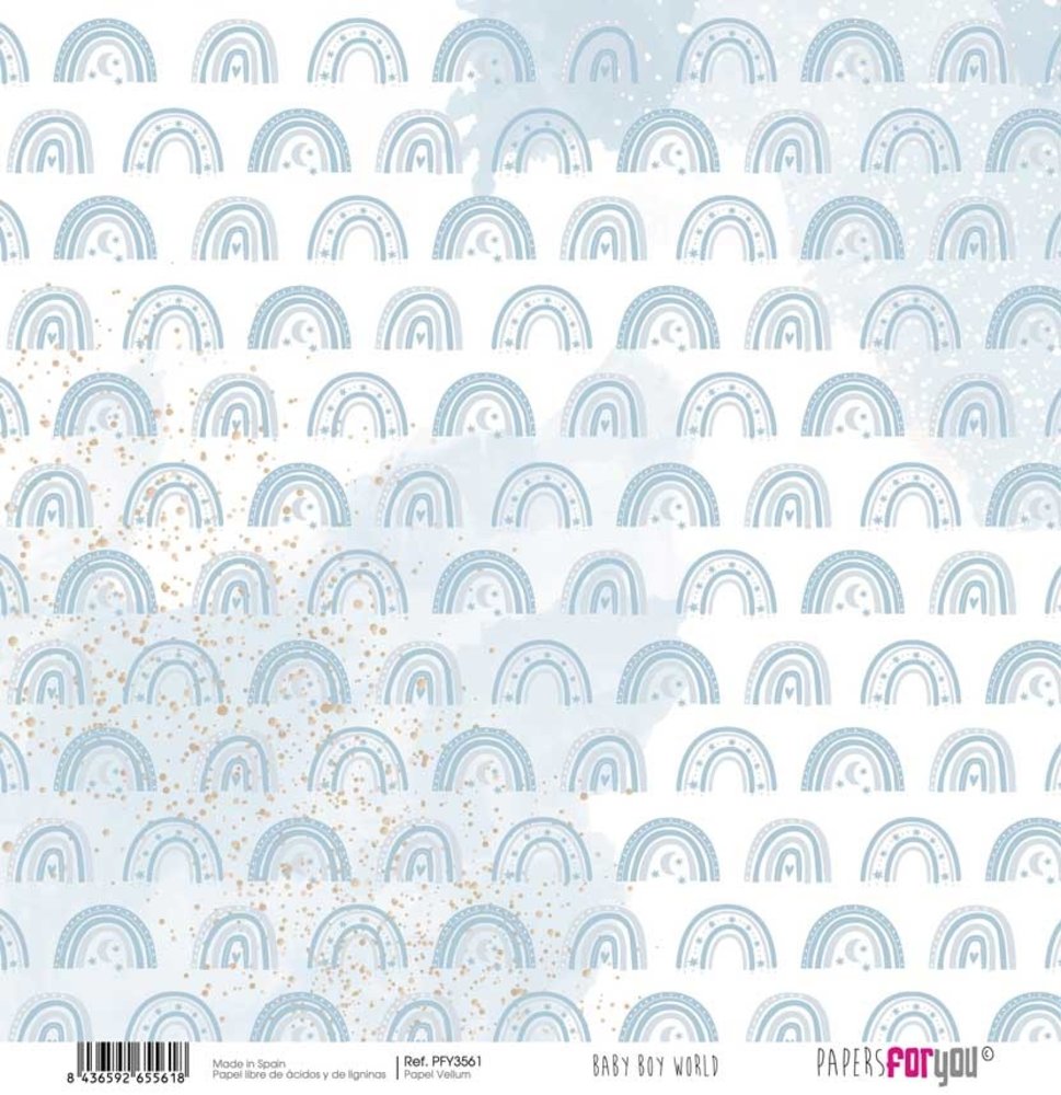 Papers For You Baby Boy World Vellum Paper Pack (6pcs) (PFY-3557) (DISCONTINUED)