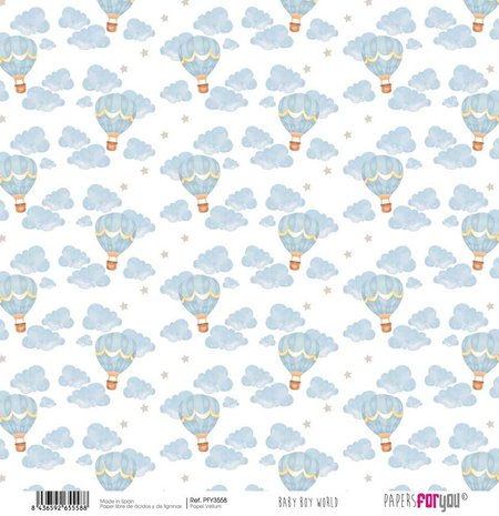 Papers For You Baby Boy World Vellum Paper Pack (6pcs) (PFY-3557) (DISCONTINUED)