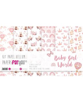 Papers For You Baby Girl World Vellum Paper Pack (6pcs) (PFY-3490) (DISCONTINUED)