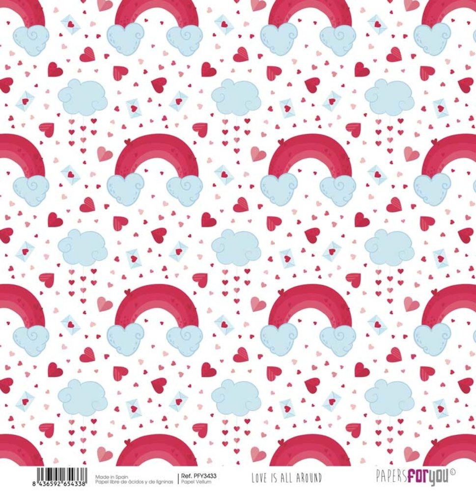 Papers For You Love Is All Around Vellum Paper Pack (8pcs) (PFY-3431) (DISCONTINUED)