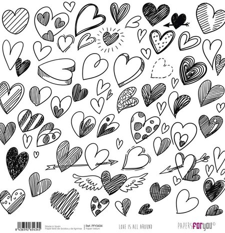 Papers For You Love Is All Around Vellum Paper Pack (8pcs) (PFY-3431) (DISCONTINUED)