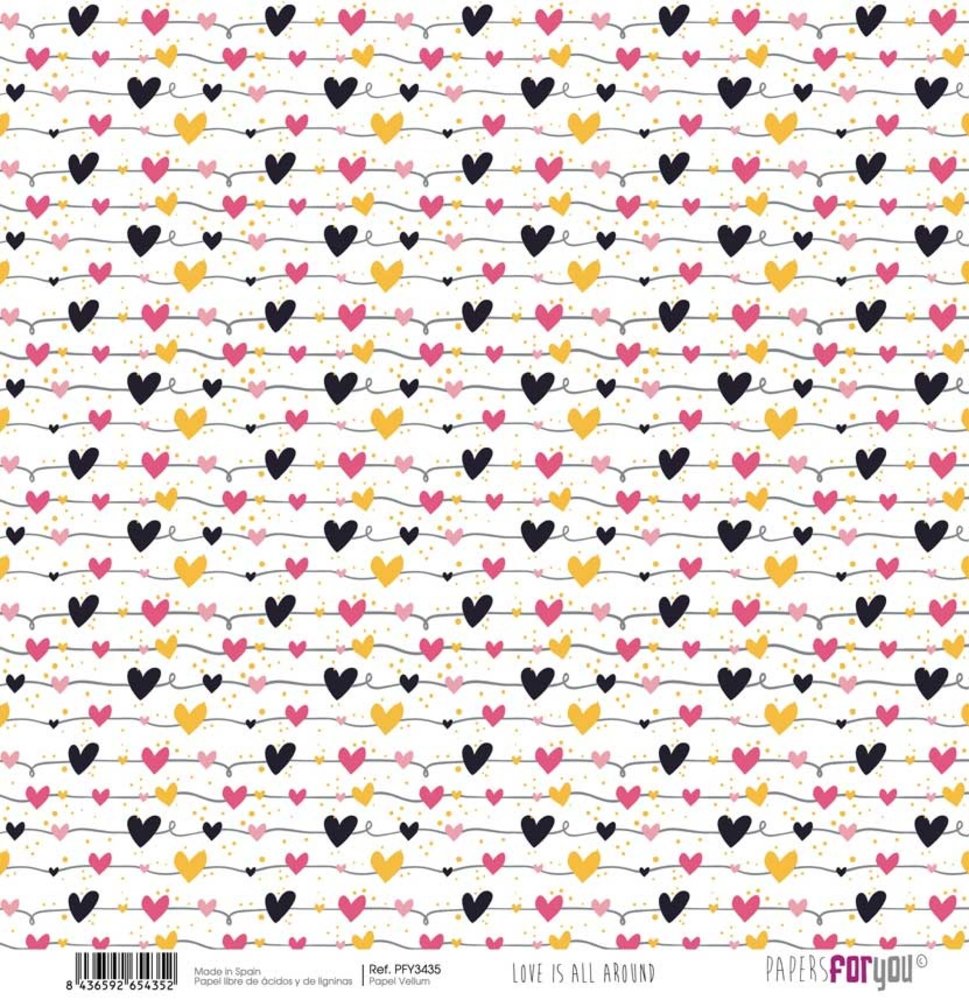 Papers For You Love Is All Around Vellum Paper Pack (8pcs) (PFY-3431) (DISCONTINUED)