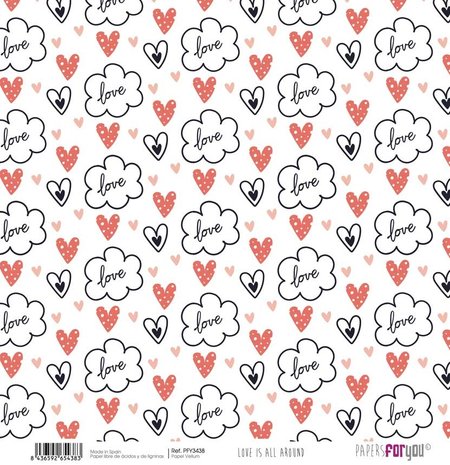 Papers For You Love Is All Around Vellum Paper Pack (8pcs) (PFY-3431) (DISCONTINUED)