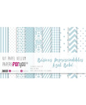 Papers For You Basicos Imprescindibles Azul Bebe Vellum Paper Pack (10pcs) (PFY-3896) (DISCONTINUED)