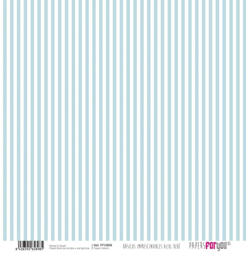 Papers For You Basicos Imprescindibles Azul Bebe Vellum Paper Pack (10pcs) (PFY-3896) (DISCONTINUED) Papers For You Basicos Imprescindibles Azul Bebe Vellum Paper Pack (10pcs) (PFY-3896) (DISCONTINUED)
