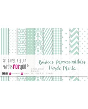 Papers For You Basicos Imprescindibles Verde Menta Vellum Paper Pack (10pcs) (PFY-3918) (DISCONTINUED)