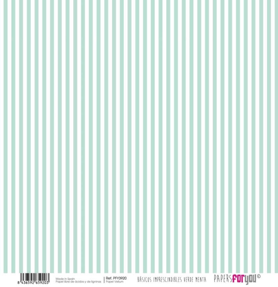 Papers For You Basicos Imprescindibles Verde Menta Vellum Paper Pack (10pcs) (PFY-3918) (DISCONTINUED) Papers For You Basicos Imprescindibles Verde Menta Vellum Paper Pack (10pcs) (PFY-3918) (DISCONTINUED)