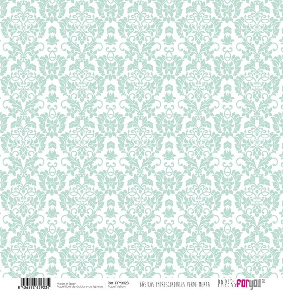 Papers For You Basicos Imprescindibles Verde Menta Vellum Paper Pack (10pcs) (PFY-3918) (DISCONTINUED) Papers For You Basicos Imprescindibles Verde Menta Vellum Paper Pack (10pcs) (PFY-3918) (DISCONTINUED)