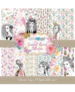 Papers For You Carnival Flowers Mini Scrap Paper Pack (24pcs) (PFY-3036) (DISCONTINUED)
