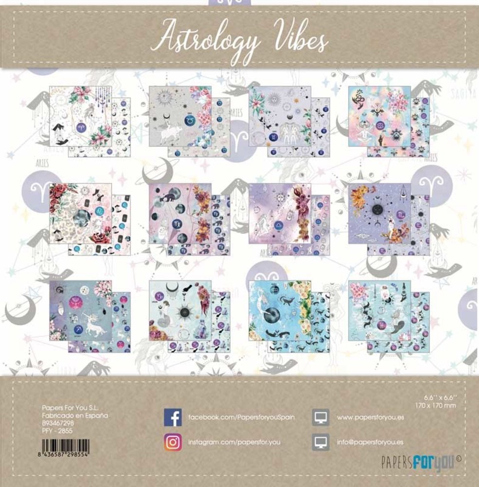 Papers For You Astrology Vibes Mini Scrap Paper Pack (24pcs) (PFY-2855) (DISCONTINUED) Papers For You Astrology Vibes Mini Scrap Paper Pack (24pcs) (PFY-2855) (DISCONTINUED)