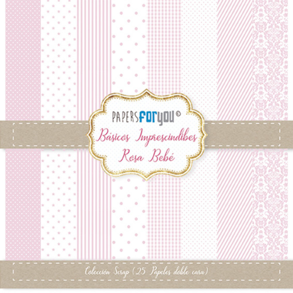 Papers For You Basicos Imprescindibles Rosa Bebe Mini Scrap Paper Pack (25pcs) (PFY-1583) (DISCONTINUED)