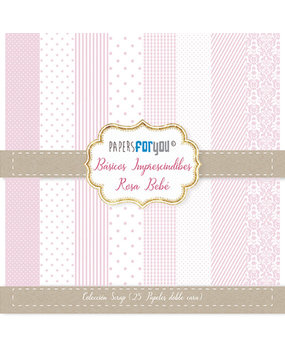 Papers For You Basicos Imprescindibles Rosa Bebe Mini Scrap Paper Pack (25pcs) (PFY-1583) (DISCONTINUED)
