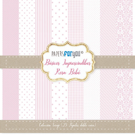 Papers For You Basicos Imprescindibles Rosa Bebe Mini Scrap Paper Pack (25pcs) (PFY-1583) (DISCONTINUED)